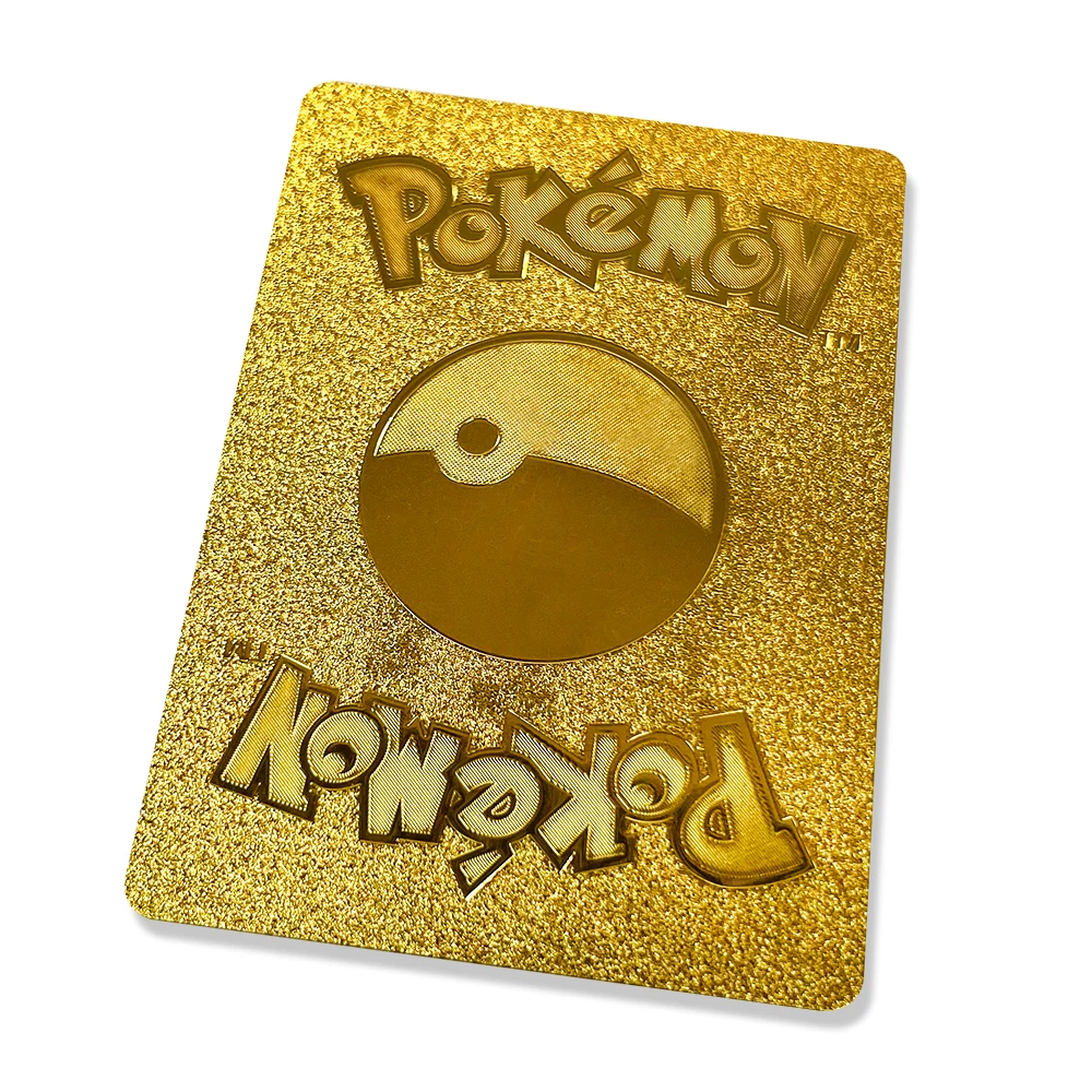 Cartão De Ouro Pokemon Espanhol Do Cartão Do Ouro De Vmax Pikachu