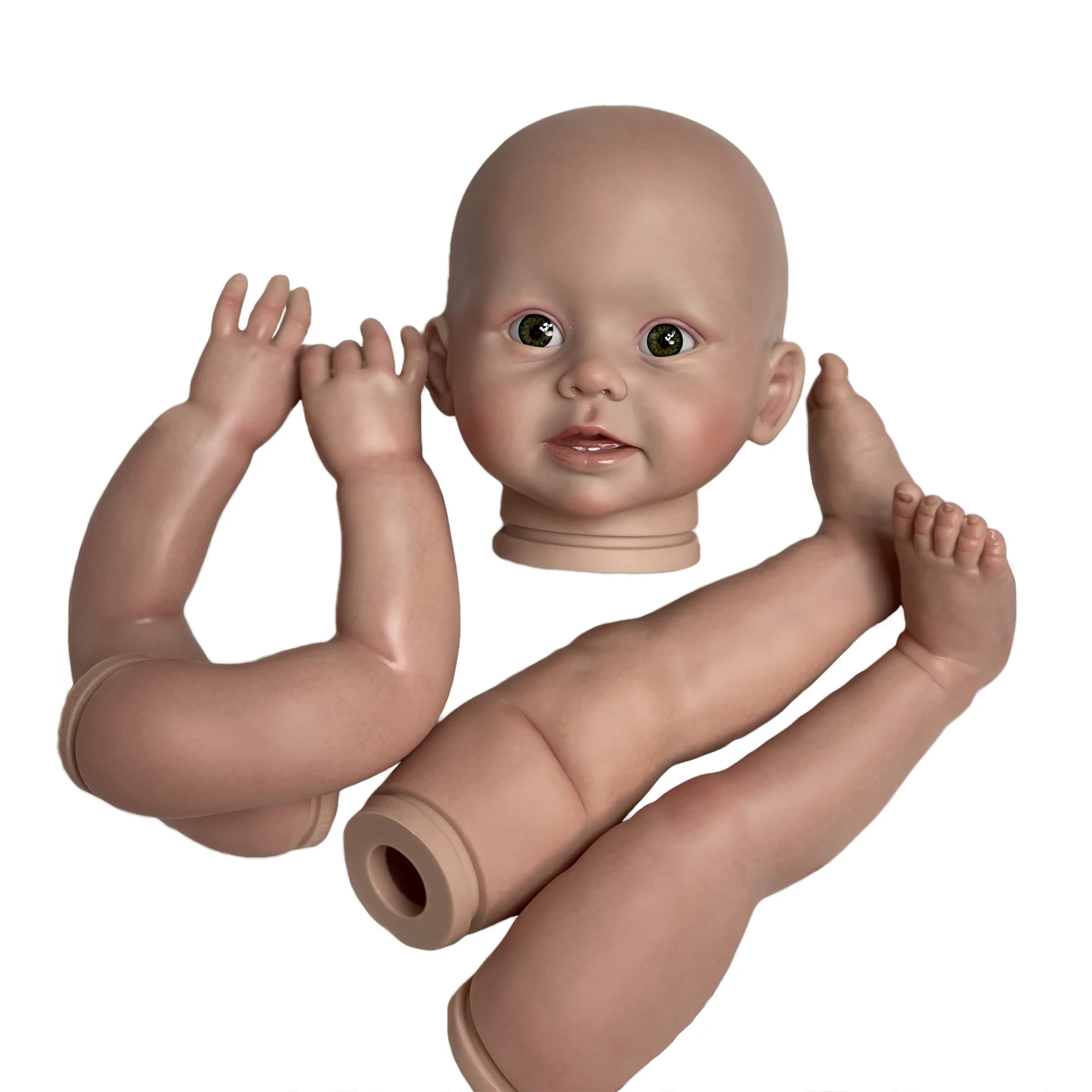 20inch bebe reborn boneca realista recém-nascido corpo corpo sem pintura  peças de boneca inacabado DIY kit de boneca em branco brinquedos para